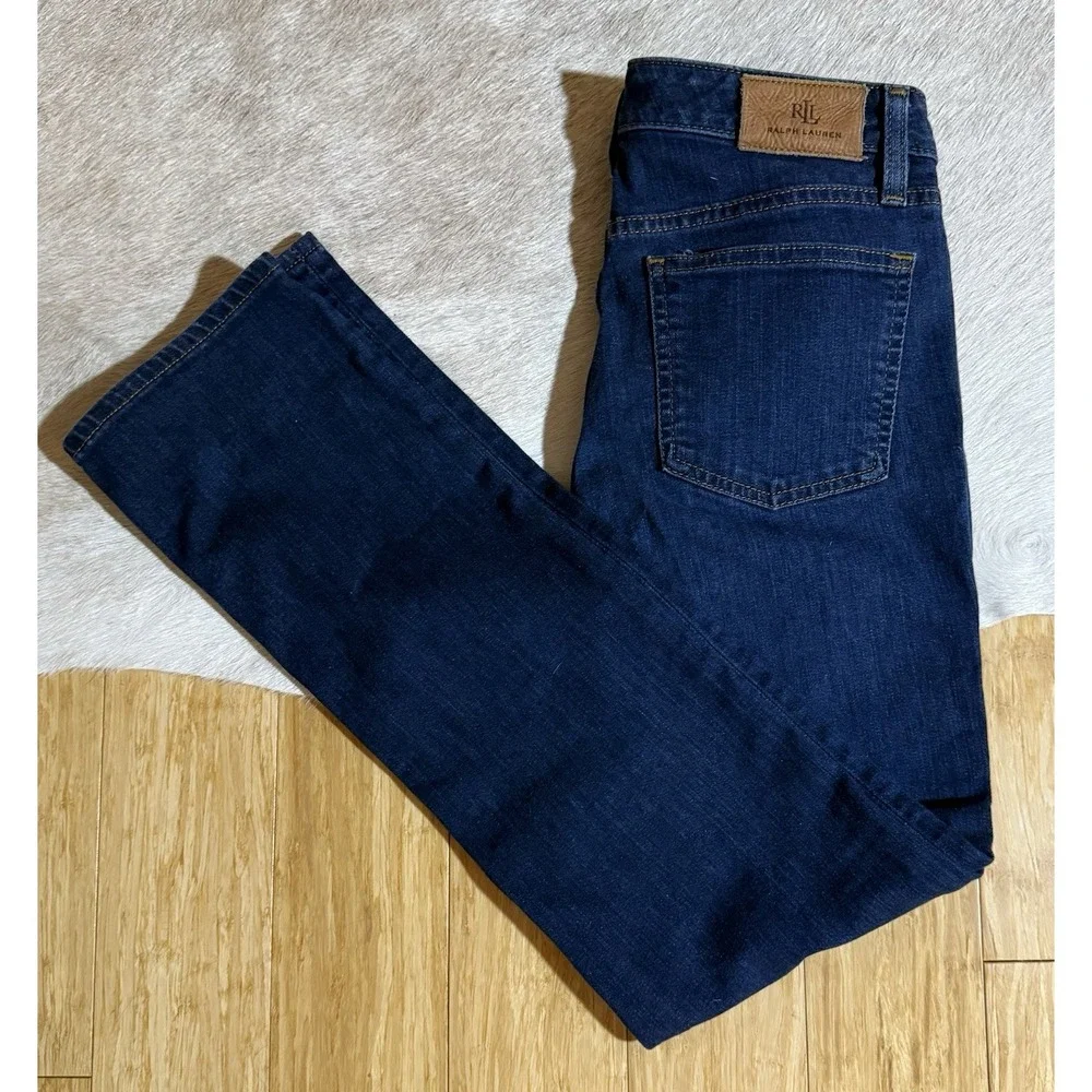Lauren By Ralph Lauren Classic‎ Straight Denim Jeans Girls Size 6P Inseam 29